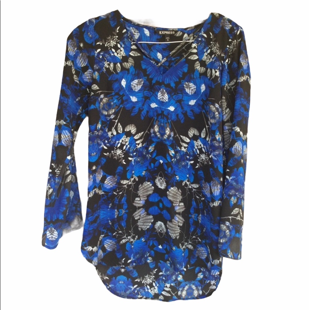 ❌ FINAL PRICE ❌ Express Sheer Floral High Low Top